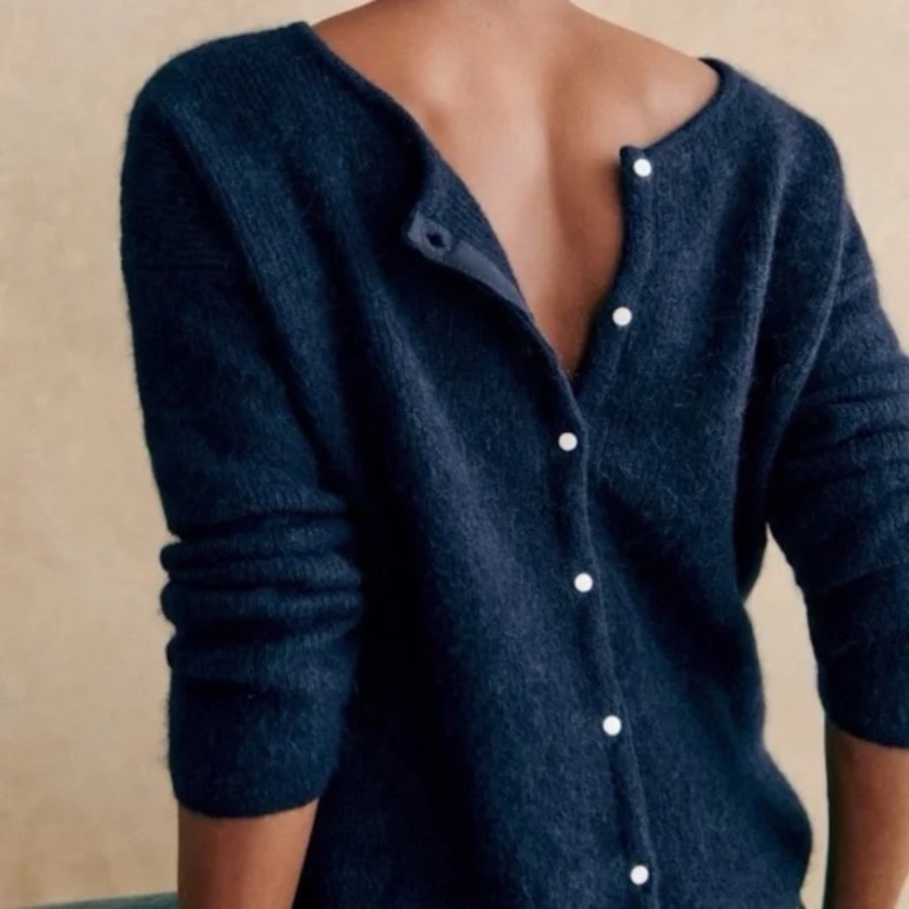 Sezane Gaspard Cardigan - Navy Blue XXS